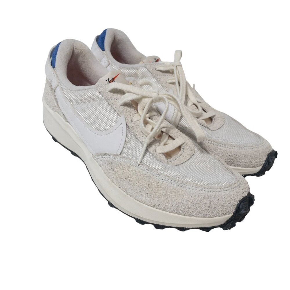 Nike Waffle Debut vintage trainers in summit white and game royal SZ 10.5